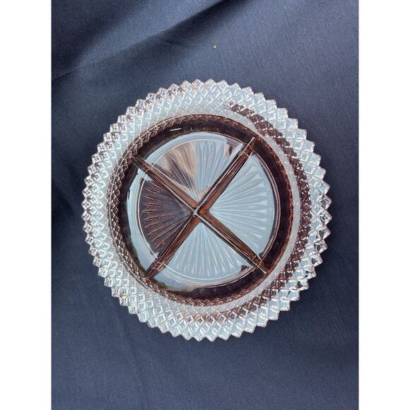 Vintage Anchor Hocking Miss America Pink Depression Glass 4-Section Relish Dish - Picture 4 of 6